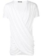 Balmain Wrap-front T-shirt - White