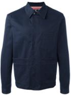 Ps By Paul Smith Patch Pocket Shirt Jacket, Men's, Size: Small, Blue, Cotton/spandex/elastane