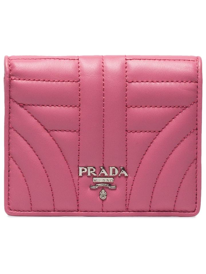 Prada Leather French Wallet - Pink & Purple
