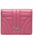 Prada Leather French Wallet - Pink & Purple