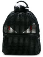Fendi Bag Bugs Backpack, Black, Nylon