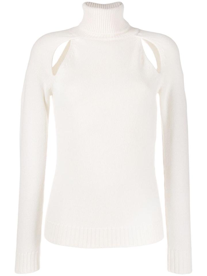 Tom Ford Cut-out Turtle Neck - White
