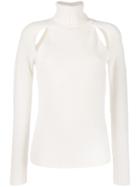 Tom Ford Cut-out Turtle Neck - White