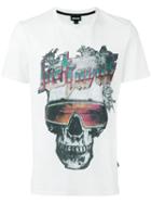 Just Cavalli Skull Print T-shirt, Men's, Size: Xxl, White, Cotton