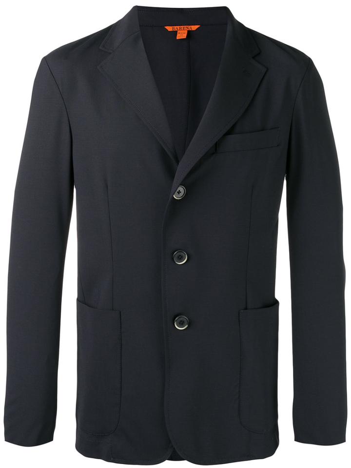 Barena - Lace Up Neck Hooded Jacket - Men - Cotton/spandex/elastane/virgin Wool - 48, Blue, Cotton/spandex/elastane/virgin Wool
