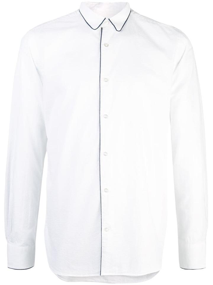 Officine Generale Contrast Trim Shirt - White