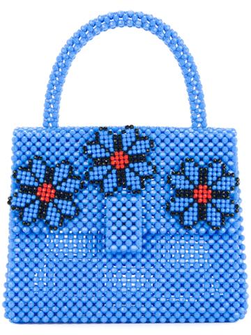 Delduca Flower Patch Shoulder Bag - Blue