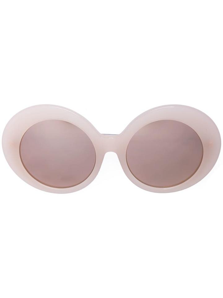 Linda Farrow Oversized Round Frame Sunglasses - Pink