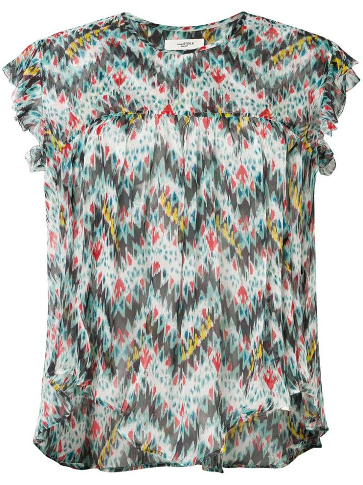 Isabel Marant Étoile Geometric Pattern Sleeveless Top - Green