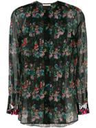 Christopher Kane Archive Floral Pleated Blouse - Black