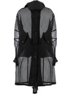 Yang Li Sheer Oversized Coat - Black