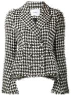 Erdem Houndstooth Boucle Jacket - Black