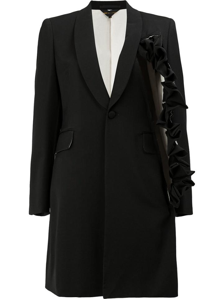 Comme Des Garçons Single-breasted Coat - Black