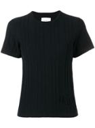 Barrie Cashmere Ribbed Knit Top - Black