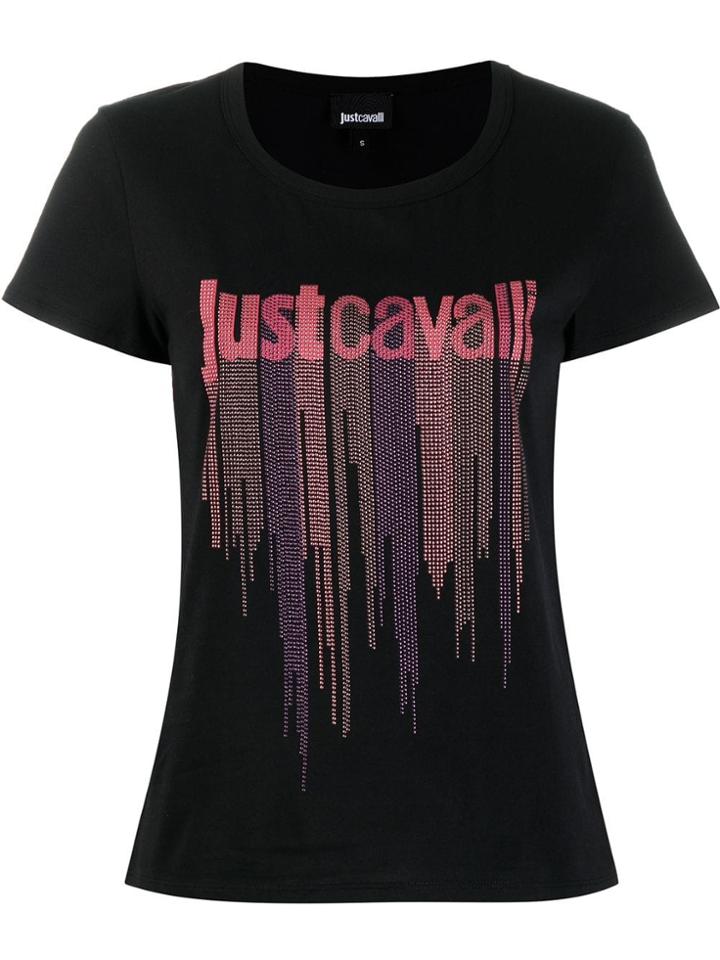 Just Cavalli Studded Logo T-shirt - Black