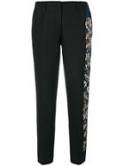 No21 Contrast Stripe Trousers - Black