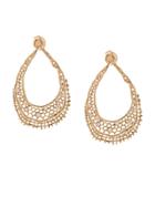 Aurelie Bidermann 18kt Yellow Gold & Diamond Lace Earrings - Metallic