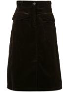 Aspesi Corduroy High Waisted Skirt - Brown