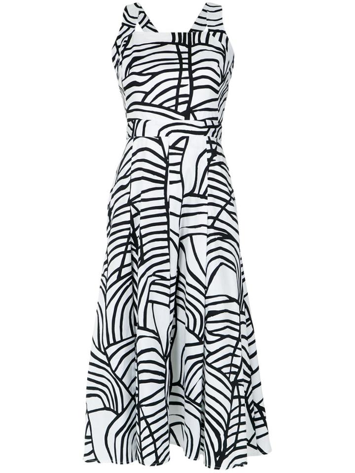 Andrea Marques Printed Midi Dress - Est Xilo Branco