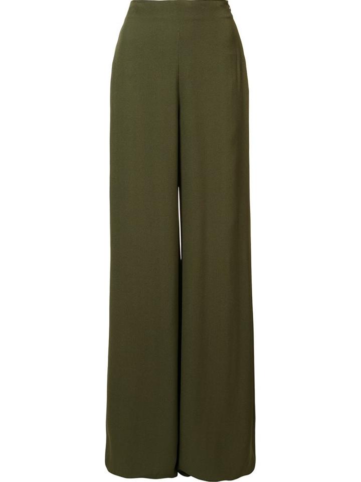Adam Lippes Wide-leg Pants, Women's, Size: 2, Green, Viscose