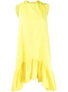 Msgm Sleeveless Bow Mini Dress - Yellow