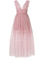 Ermanno Scervino Embroidered Gown - Pink & Purple