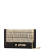 Love Moschino Rhinestone Embellished Clutch Bag - Black