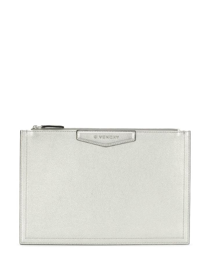 Givenchy Medium Antigona Clutch Bag - Metallic