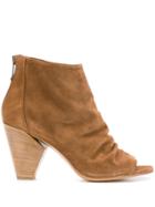 Strategia Open Toe Boots - Brown