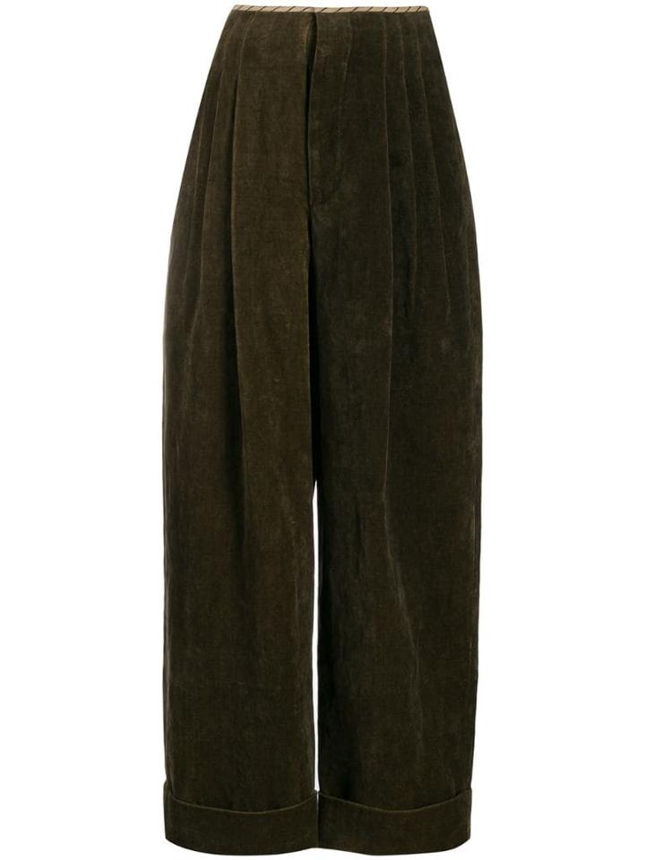 Uma Wang High-waisted Palazzo Trousers - Brown