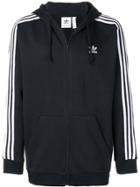Adidas 3-stripes Zipped Hoodie - Black