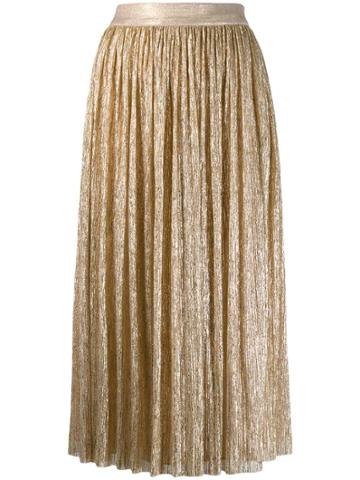 Alice+olivia Pleated Skirt - Gold