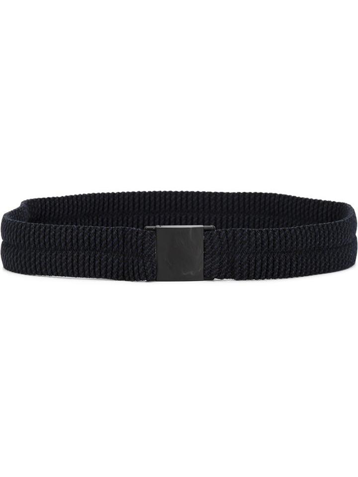 Homme Plissé Issey Miyake Woven Stretch Belt, Men's, Size: Large, Black, Polyester