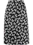 Yves Saint Laurent Pre-owned Bow Print Skirt - Black
