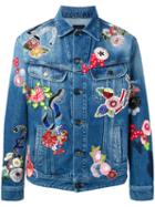Saint Laurent - Embroidered Denim Jacket - Men - Cotton/polyester - M, Blue, Cotton/polyester