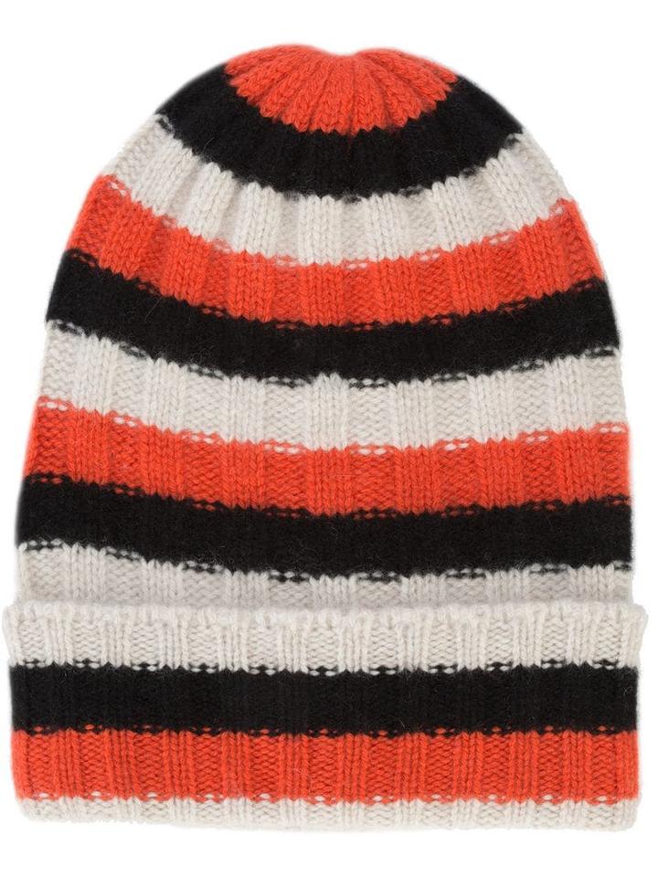 The Elder Statesman Striped Beanie - Yellow