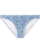 Tory Burch Floral Print Bikini Bottom - Blue