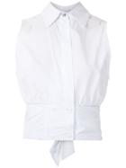 Andrea Bogosian Back Tie Blouse - White