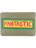 Fendi Appliqué Clutch - Grey