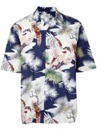 Gold - King Of The Sky Hawaiian Open Shirt - Men - Cotton - M, Cotton