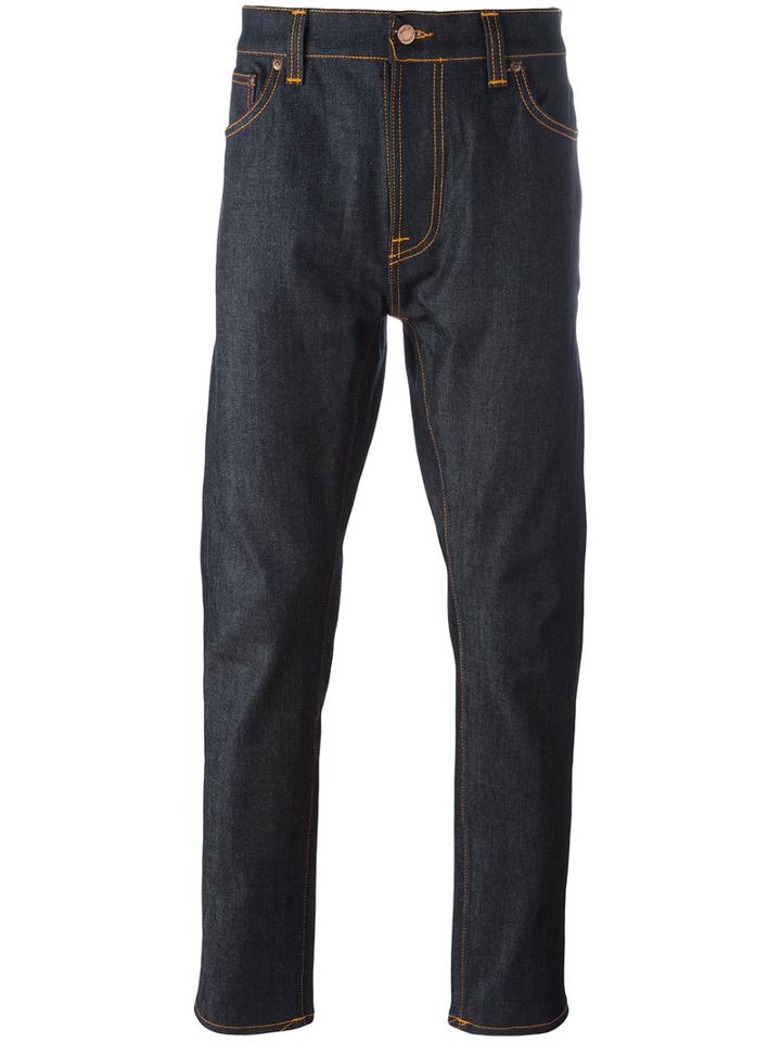 Nudie Jeans Co Tapered Jeans, Men's, Size: 32/30, Blue, Organic Cotton/spandex/elastane