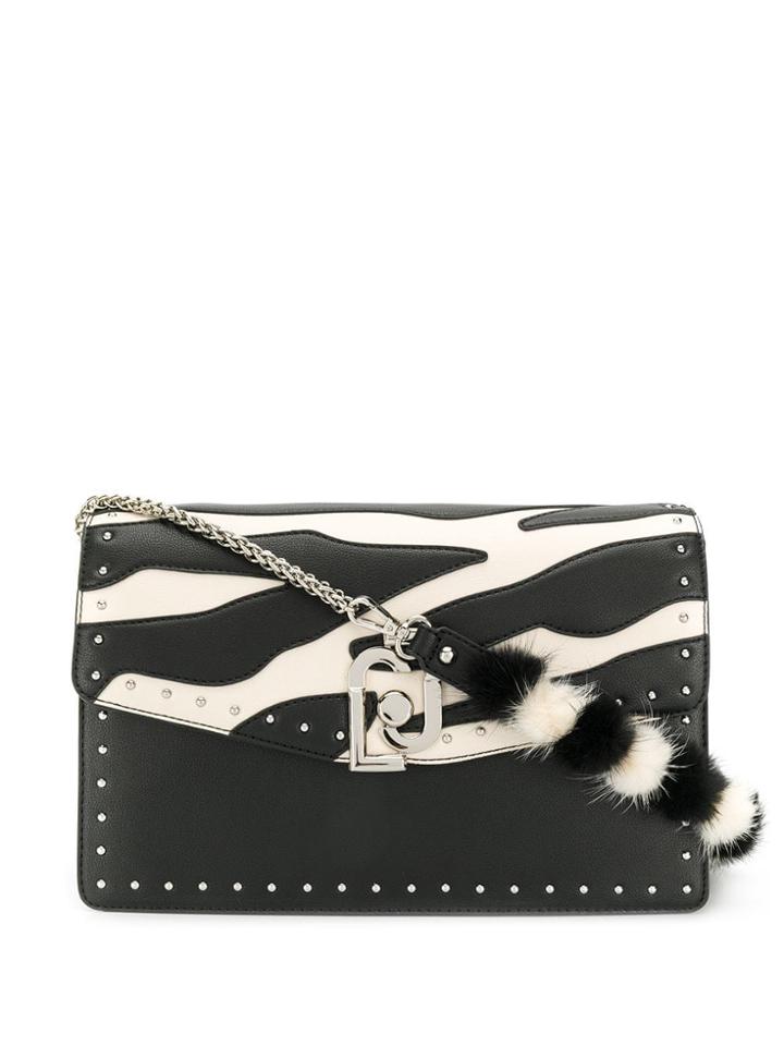 Liu Jo Zebra Flap Shoulder Bag - Black