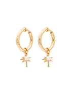Malaika Raiss Metallic 24k Gold-plated Palm Tree Hoop Earrings