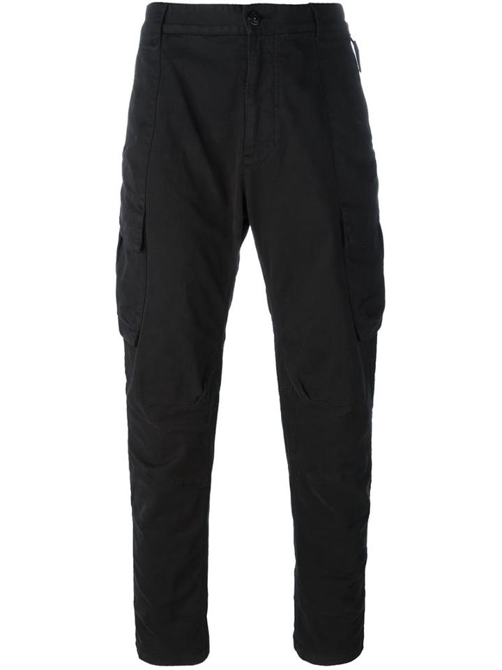 Stone Island Shadow Project Cargo Pants, Men's, Size: 46, Black, Cotton/spandex/elastane