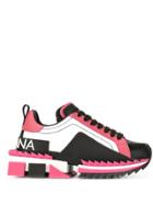 Dolce & Gabbana Colour Block Ridged Sneakers - Pink