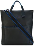 Furla - Contrast Detail Shopping Bag - Men - Leather - One Size, Black, Leather