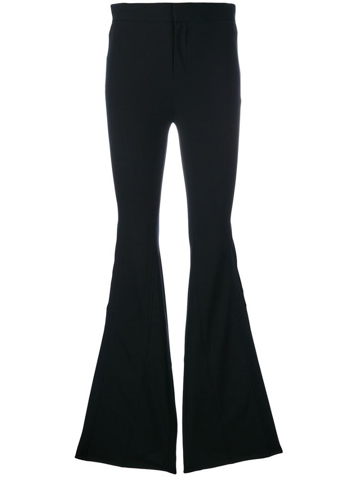 Givenchy - Long Flared Trousers - Women - Silk/polyamide/spandex/elastane/viscose - 40, Black, Silk/polyamide/spandex/elastane/viscose