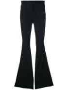 Givenchy - Long Flared Trousers - Women - Silk/polyamide/spandex/elastane/viscose - 40, Black, Silk/polyamide/spandex/elastane/viscose