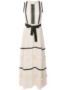 Blugirl Front Bow Maxi Dress - Nude & Neutrals