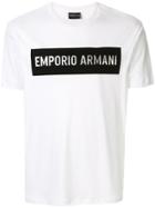Emporio Armani Metallic Logo Print T-shirt - White